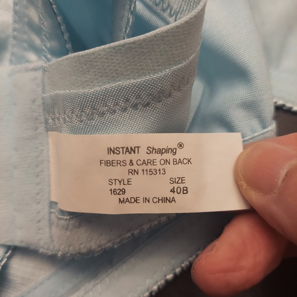 NEW PLUSFORM Instant Shaping Light Blue Lace Keyhole Unpadded Bra - Picture 10 of 12